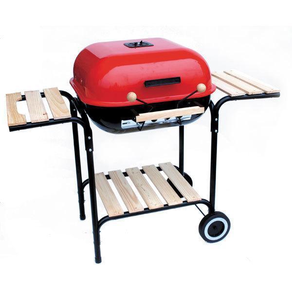 Гриль вугільний садовий LANDMANN з кришкою 3 полиці, фото 1