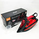 Праска з керамічною підошвою RAF R.1233 потужність 2200Вт 320 мл. Колір: червоний, фото 5