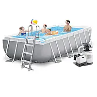 Каркасний  басейн  Intex  26790  -  6,  400  х  200  х  122  см  (6  000  л/год,  сходи,  тент,  підстилка)