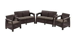 Набір  пластикових  садових  меблів  KETER  Corfu  Rest  Set  241724  коричневий