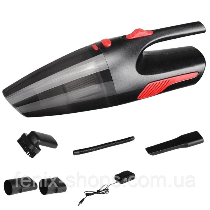 Автомобільний пилосос Vacuum Cleaner c 5 насадками 120 Вт
