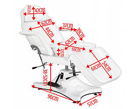 Канапа косметологічна Activ A 234D з гідравлічним підйомом Біла, фото 4