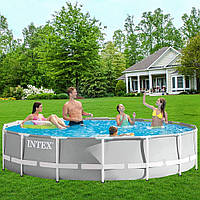 Каркасний  басейн  Intex  26724  -  1,  457  х  107  см  (сходи,  тент,  підстилка)