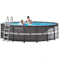 Каркасний  басейн  Intex  26330  -  1,549  х  132  см  (сходи,  тент,  підстилка)