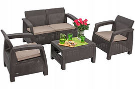 Набір  садових  меблів  Curver  Corfu  set  Коричневий