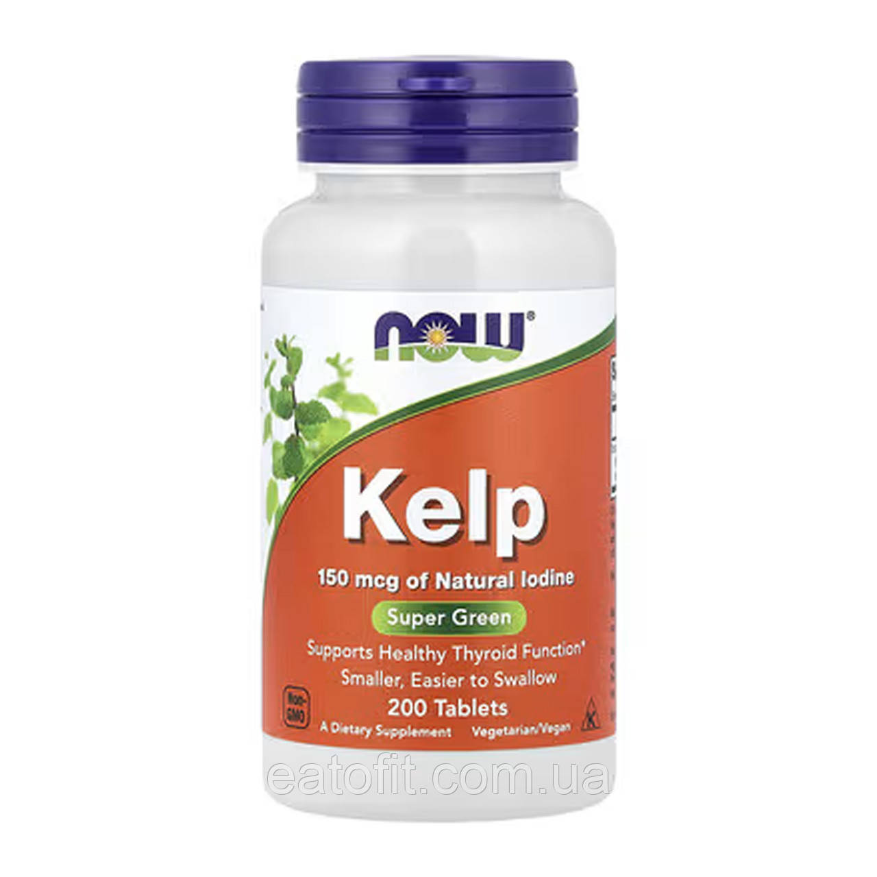 Келп (Ламінарія Kelp) 150 мкг 200 таблеток NOW-02680