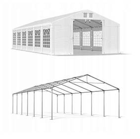 Шатер  Палатка  Садова  з  вікнами  SUMMER  PVC  6  x  12m