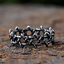 Перстень чоловічий сталевий WIRE 19 каблучка кільце з нержавіючої сталі 316L із Зіркою Давида, фото 2