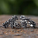 Перстень чоловічий сталевий WIRE 19 каблучка кільце з нержавіючої сталі 316L із Зіркою Давида, фото 3