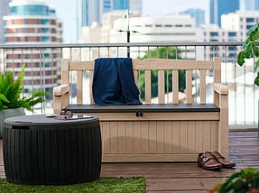 Лава-скриня Keter Eden Garden Bench 265 л. 230398 для зберігання бежева (183978), фото 5