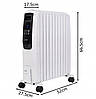 Масляний обігрівач Yoer Inferno білий 2500 W 10 ребер + пульт, фото 6