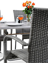 Набір садових меблів FIESTA AVENUE Стіл + 6 стільців із техноротанга, фото 4