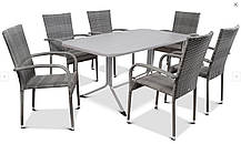 Набір садових меблів FIESTA AVENUE Стіл + 6 стільців із техноротанга, фото 5