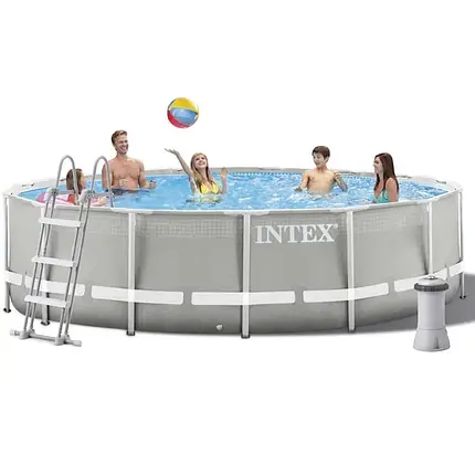 Каркасний басейн Intex 26720, 427 х 107 см (3 785 л/год, драбина, тент, підстилка), фото 1
