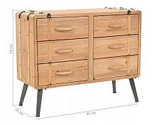 Тумба приліжкова в ретро стилі з ялини 91 х 35 х 73 см, фото 5