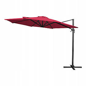 Парасолька  садова  KAZUAR  Алюмінієва  350  см  з  поворотом  на  360°  Червона