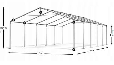 Шатро  Палатка  Садове  з  вікнами  PE  5  x  10m  240  г/м, фото 4