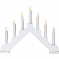 Деревянный  светильник  "Свечи"  7  LED  Белый  220В