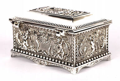 Металева  скринька  для  прикрас  Пандора  Срібляста