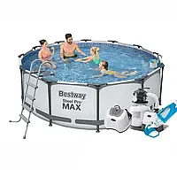 Каркасний  басейн  Bestway  56420  -  10,  366  х  122  см  (4  г/год,  5  700  л/год,  драбина,  тент,  підст