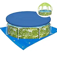 Каркасний  басейн  Bestway  56432-2,  244  x  51  см  (навіс,  душ,  тент,  підстилка)