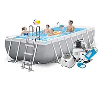Каркасний  басейн  Intex  26790  -  11,  400  х  200  х  122  см  (5  г/год,  6  000  л/год,  сходи,  тент,  п