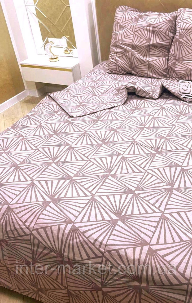 Полуторний комплект якісної постільної білизни Бязь Gold Lux 150*220