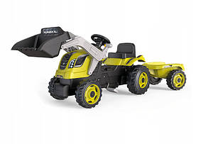 SMOBY  Трактор  із  ПЕДАЛЯМИ  Max  Причіп  Екскаватор