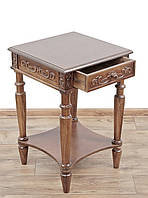 Класичний столик підставка різьблень 43 x 43 см Коричневий