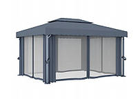 Павільйон  VidaXL  3х4  м  +  москітна  сітка  Сірий