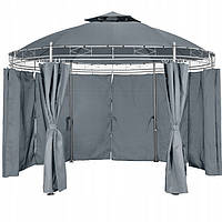 Круглий  садовий  павільйон  Luxus  3,5  м  Серый