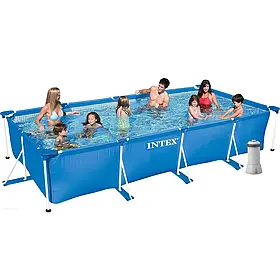 Каркасний  басейн  Intex  28273  -  5,  450  х  220  х  84  см  (3  785  л/год,  тент,  підстилка)