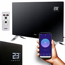 Обігрівач  сенсорний  EBERG  EVI  2000W  +  пульт  +  WiFi  управління  /  Чорний, фото 4