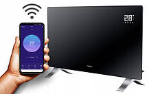 Обігрівач  сенсорний  EBERG  EVI  2000W  +  пульт  +  WiFi  управління  /  Чорний, фото 5