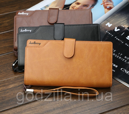 Стильний  гаманець  чоловічий  класичний  baellerry  yellow  brown