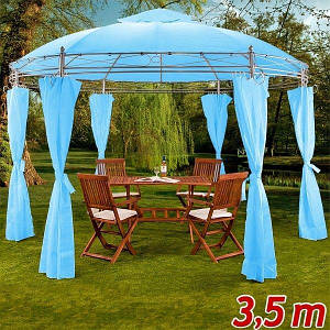 Круглий садовий павільйон 3,5 м Блакитний
