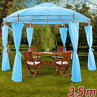 Круглий  садовий  павільйон  3,5  м  Блакитний