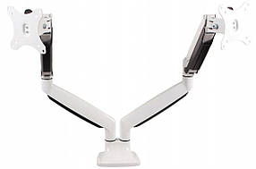 Кронштейн  HAKNER  настольный  белый  для  двух  мониторов  13"  -  32"