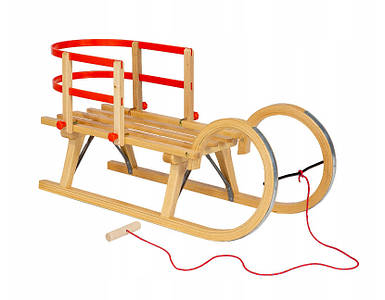 Санки  дерев#39;яні  AD323  D95  D  95  см  +  спинка  +  шнурок
