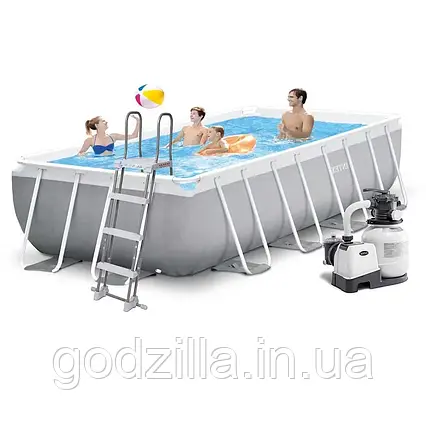 Каркасний  басейн  Intex  26790  -  6,  400  х  200  х  122  см  (6  000  л/год,  сходи,  тент,  підстилка)