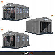 Гараж тентовий NAMIX PRESTIGE ПВХ 6 x 12 м Висота 4м, фото 3