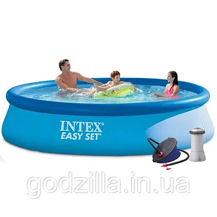 Надувний  басейн  Intex  28143  -  4,  396  х  84  см  (3  785  л/год,  підстилка,  тент,  насос)