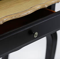 Секретер чорний прованс 62 см, фото 3