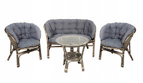 Набір  меблів  із  ротанга  Bahama  Сірий