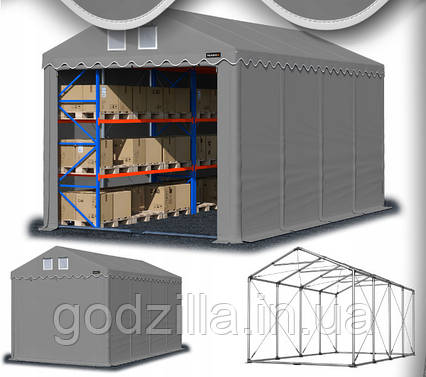 Тентовый  гараж  NAMIX  PRESTIGE  ПВХ  4  x  8  м  Высота  4м