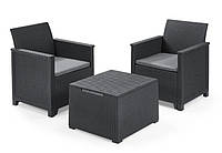 Комплект  пластикових  меблів  Keter  Elodie  Balcony  Set  246124  графіт  254094