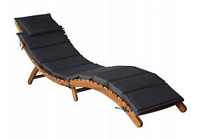 Лежак  Ерго  дерев#39;яний  з  дерева  Акації  з  Матрацом  темно-сірий