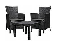 Набір  пластикових  садових  меблів  Keter  Rosario  Balcony  SET  графіт  216777  Allibert