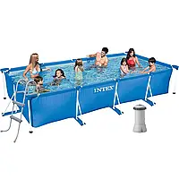 Каркасний  басейн  Intex  28273  -  6,  450  х  220  х  84  см  (3  785  л/год,  тент,  підстилка,  сходи)