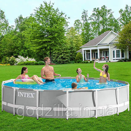Каркасний  басейн  Intex  26724  -  1,  457  х  107  см  (сходи,  тент,  підстилка)